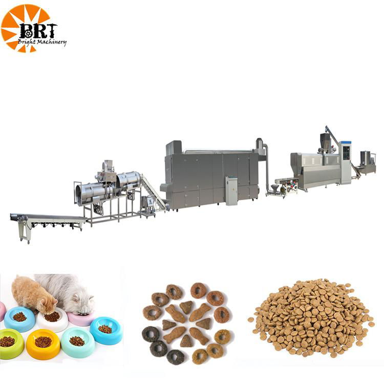 dry animal pet dog food pellet making processing extruder machine pet