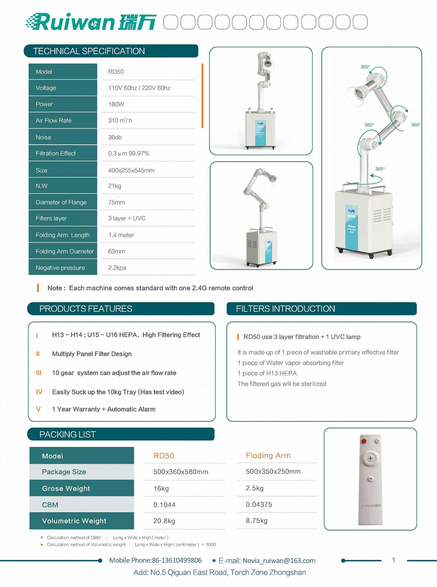 Aerosol suction machine RD50 2