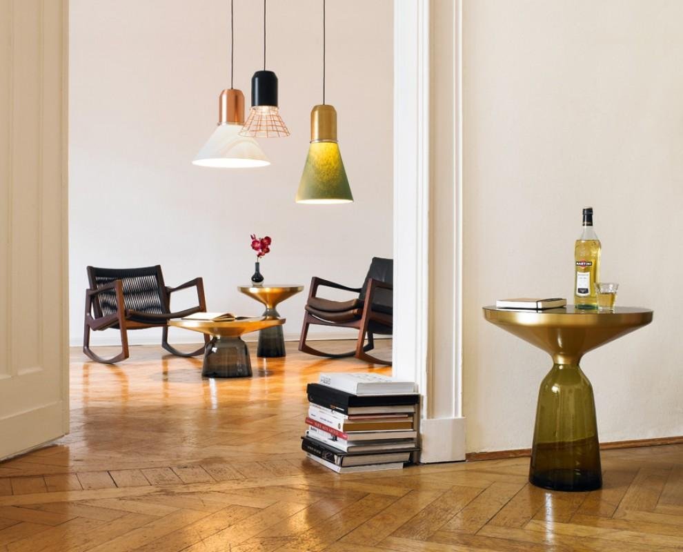 Bell coffee table 北欧风 彩色玻璃茶几圆形 创意简约现代玻璃咖啡桌  3