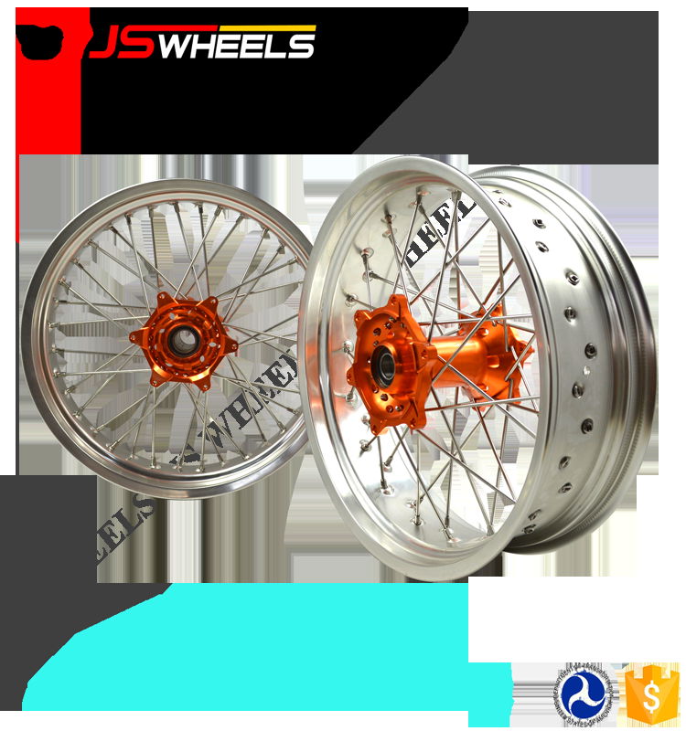 ktm exc sxf 125 250 450 supermoto 17 inch spoke wheels 3