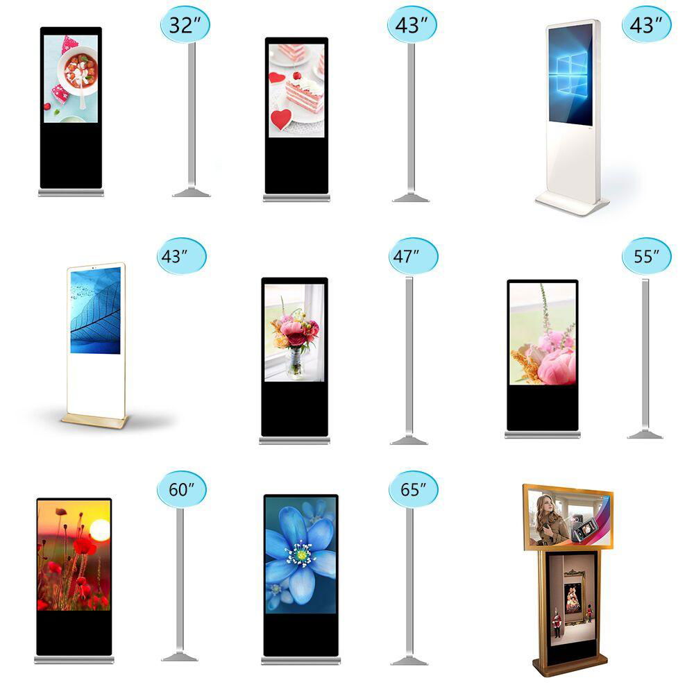 49Inch LCD Floor-standing Interactive Advertising Display Touch Screen with Wind 5