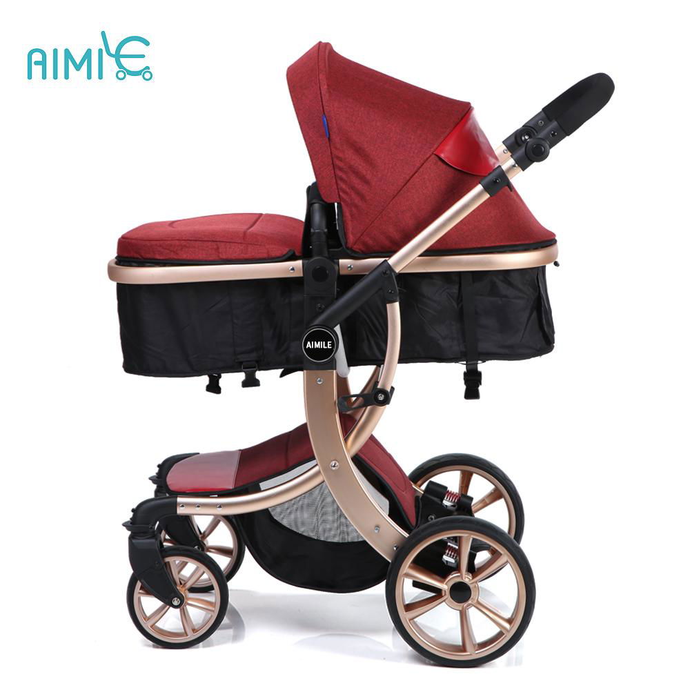 Baby Pushchairs Lightweight High-end High Landscape Pram 3