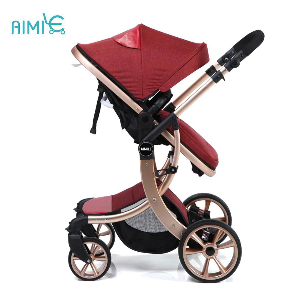 Baby Pushchairs Lightweight High-end High Landscape Pram 5