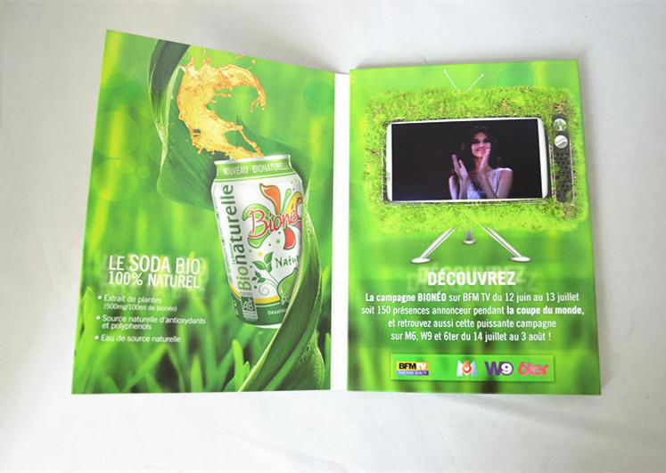 A4 5 inch LCD Promotional Video Brochure Video Display Cards 3