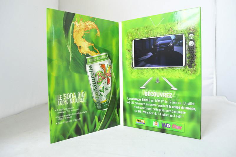 A4 5 inch LCD Promotional Video Brochure Video Display Cards