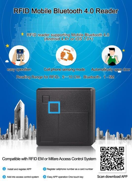 RFID Bluetooth Access Card Reader 125khz 3