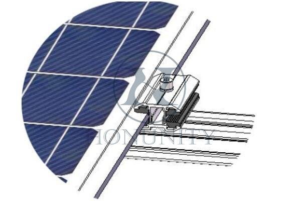 Honunity Technology frameless solar panel clamp, solar panel inter clamp for the 3