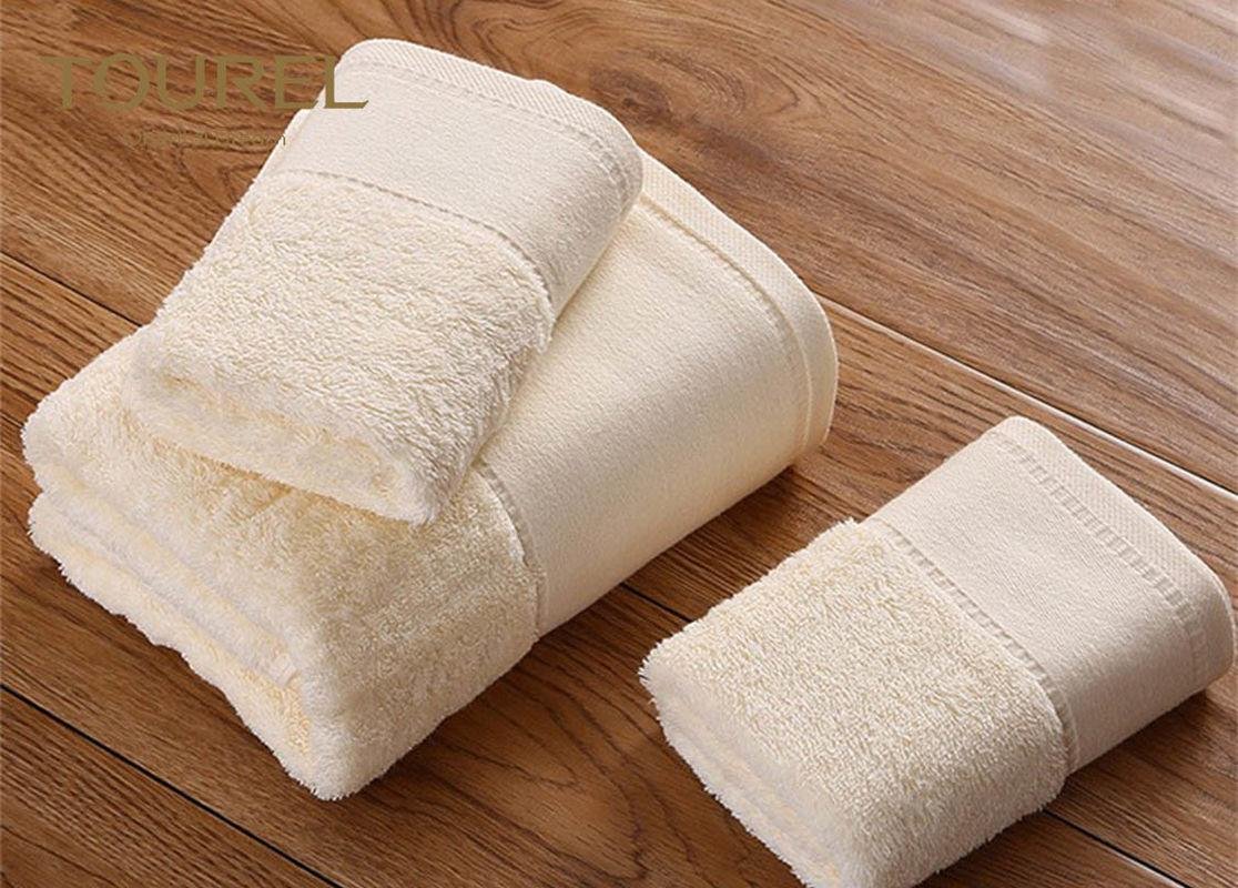 100% Cotton Hotel Microfiber Bath Towels Yellow Color Hotel Grade Towels