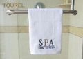 Rectangle 100% Cotton Hotel Towel Set Bulk Custom Logo White 5 Star Hotel Face T