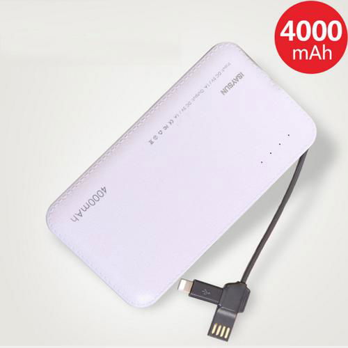 power charger usb power bank 4000 mah power bank external battery for iphone 2