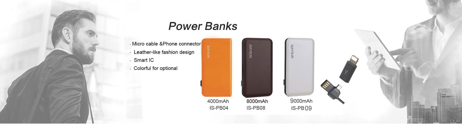 ISANSUN  usb power bank 8000 mah power bank external battery for iphone 5