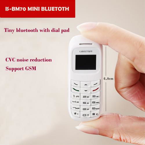 Isansun Hot sale mini bluetooth mobile phone with headset GSM Card 3