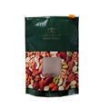 Customized printed nuts food packaging bag with clear window and zipper  1