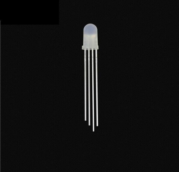 5mm Round Diffused Common Anode RGB LED 4 Pins 1