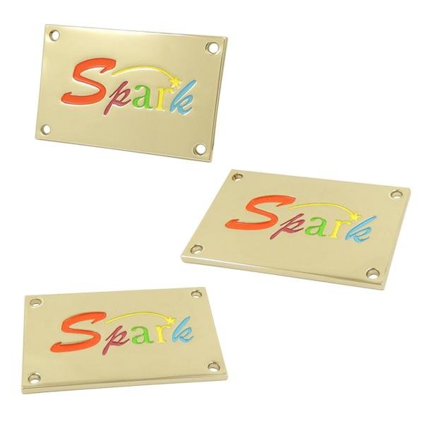 Metal Zinc Alloy Tags with Rivets back 2