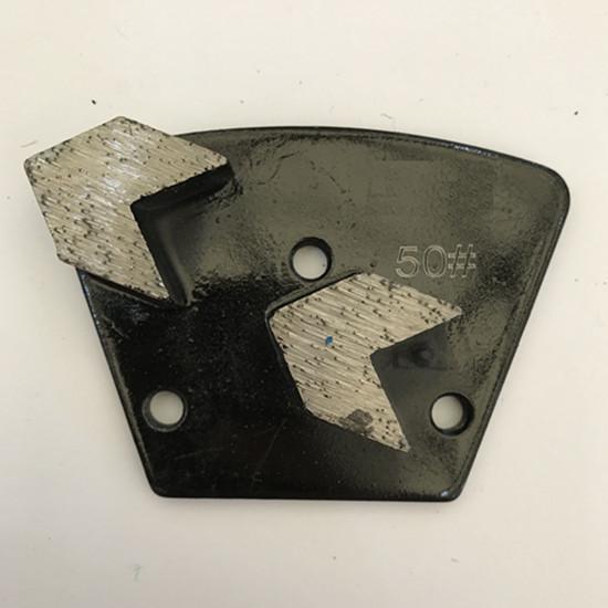 Arrow Segment Trapezoid Metal Bond Grinding Plate For Floor