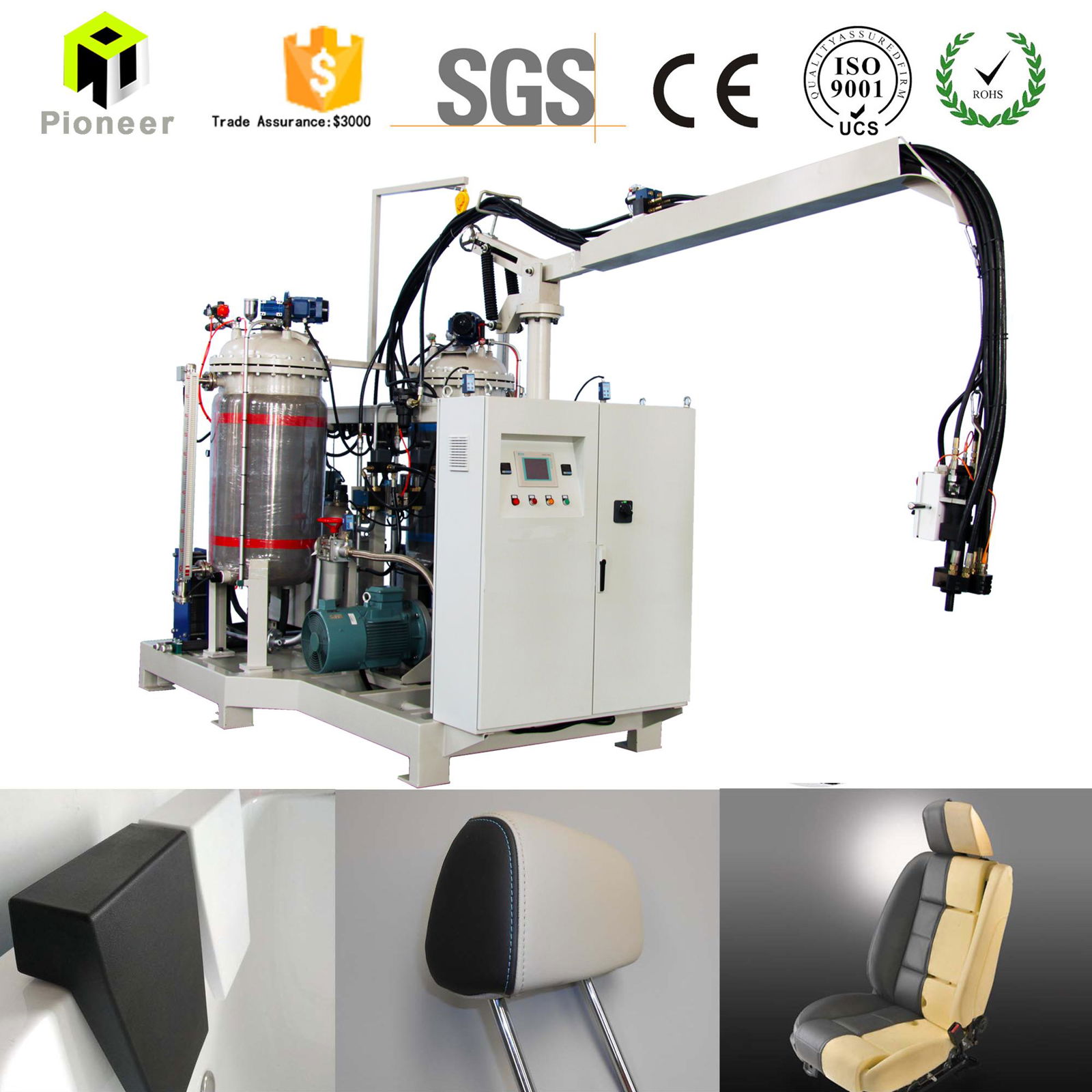 High pressure Polyurethane pu round block batch Foam Making Machine 2