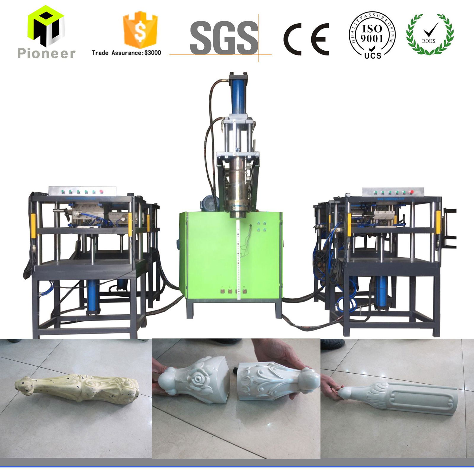 ABS Furniture legs plastic hollow extrusion blow molding machine