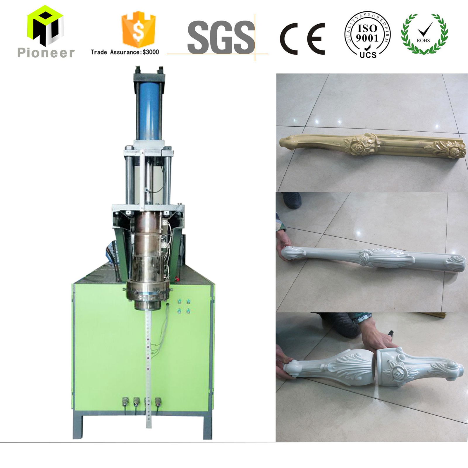 ABS Furniture legs plastic hollow extrusion blow molding machine 3