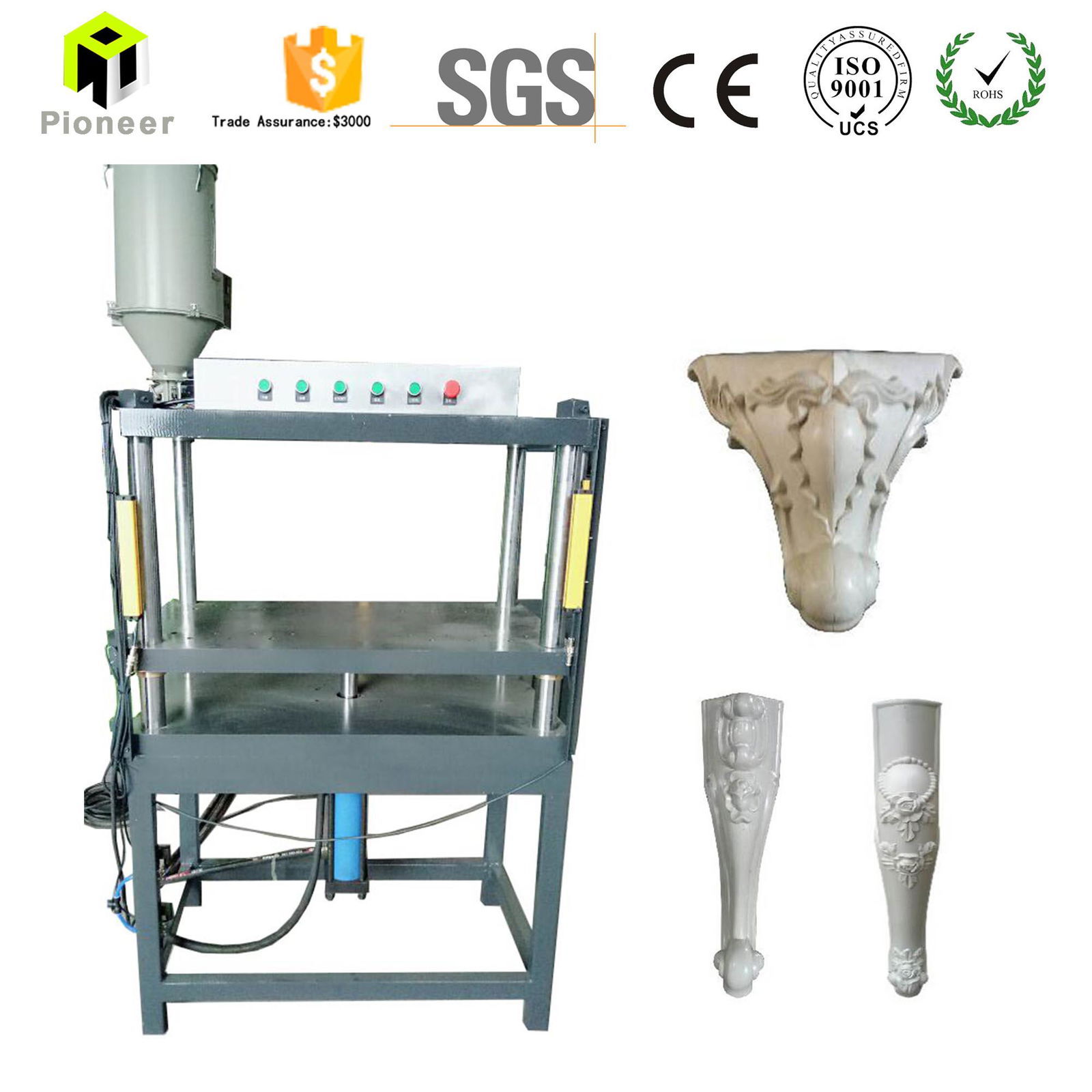 ABS Furniture legs plastic hollow extrusion blow molding machine 4