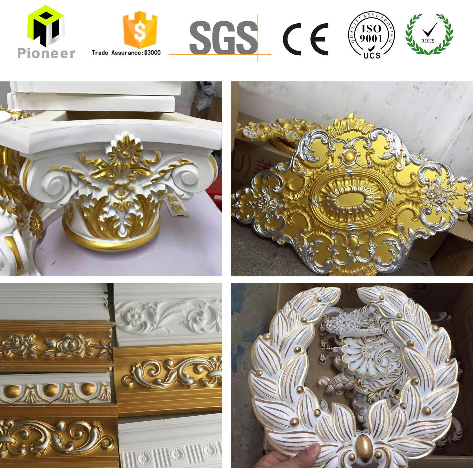 Polyurethane PU cornice Injection Foam Mould or mold 4