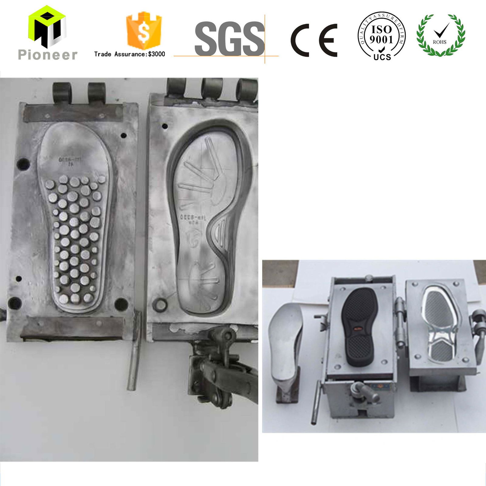 Aluminum polyurethane PU Shoe Sole Insole Mould Die Cast Making