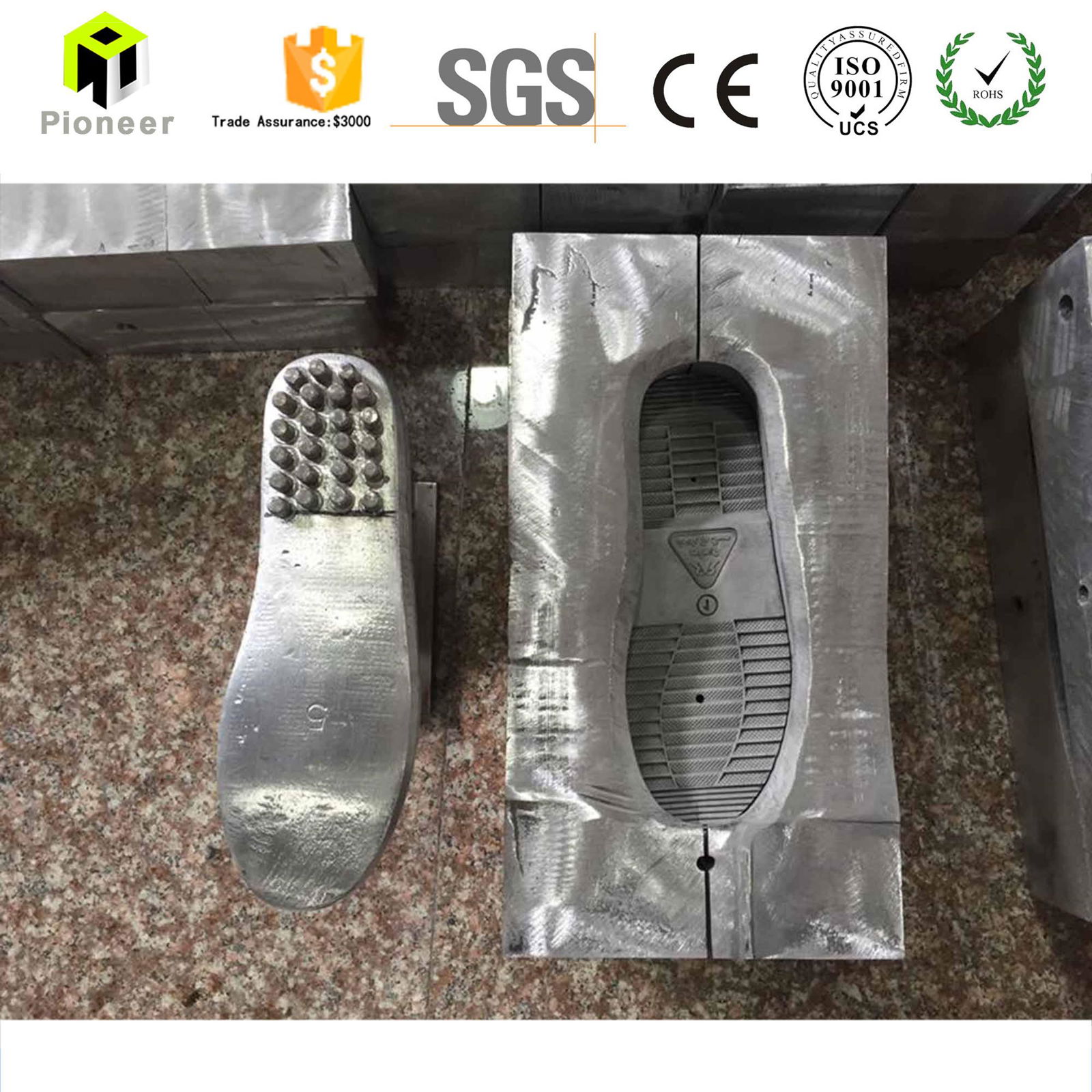 Aluminum polyurethane PU Shoe Sole Insole Mould Die Cast Making 4
