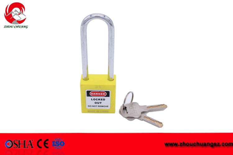 76mm steel long shackle safety keyed alike and logo engraving available smart pa 3