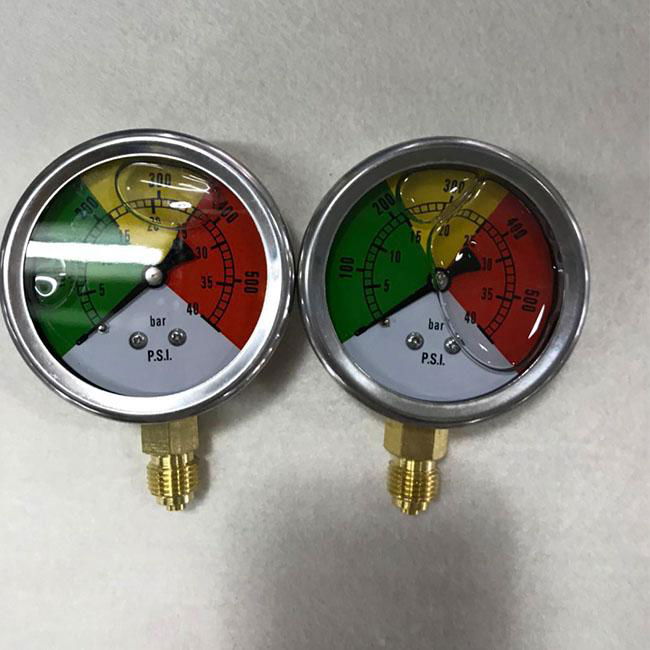 40bar Stainless Steel Bottom Thread  Pressure Gauge for Machine 2