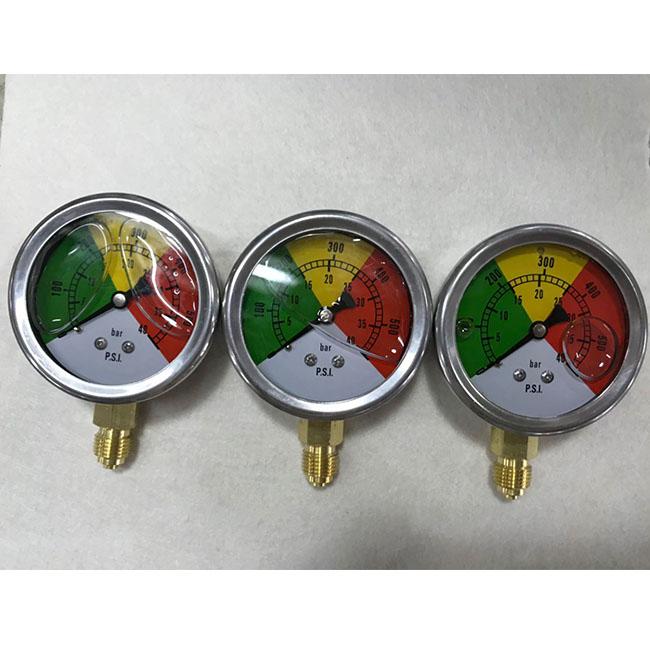 40bar Stainless Steel Bottom Thread  Pressure Gauge for Machine