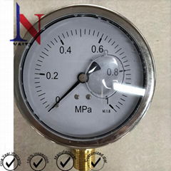 100mm 1Mpa Big Dial Shock Proof Oil Filled Pressure Gauge