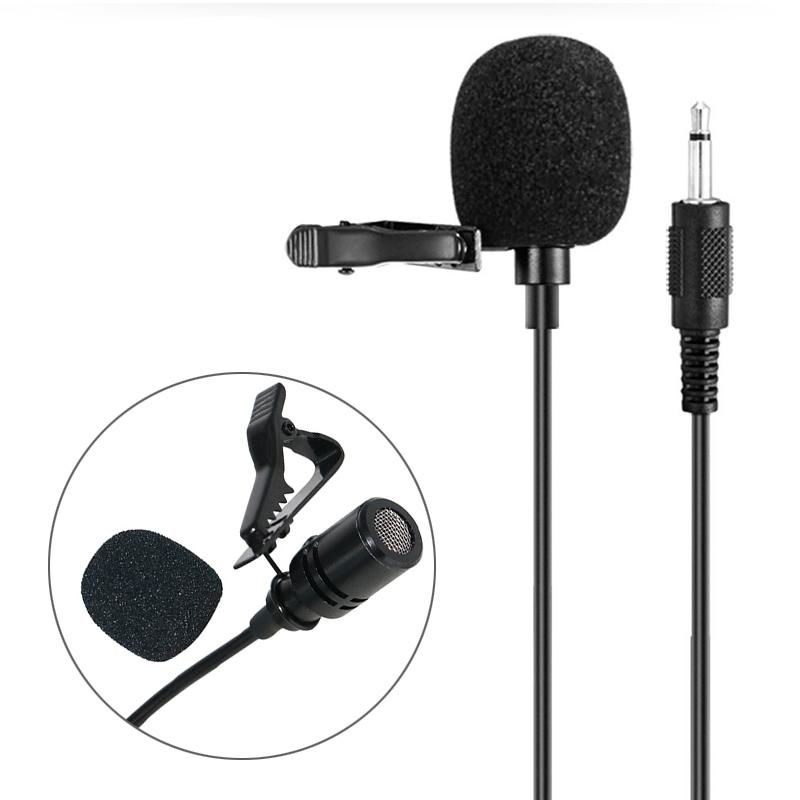 Hands-free Mini Wired Condenser Microphone Clip-on Lapel Lavalier Microphone 2