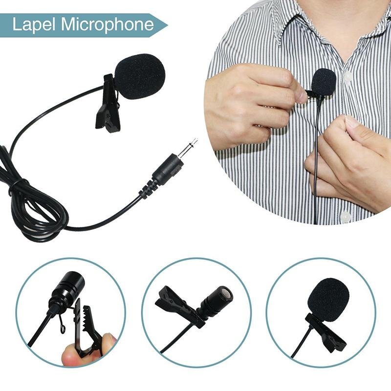 Hands-free Mini Wired Condenser Microphone Clip-on Lapel Lavalier Microphone 3