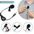 Hands-free Mini Wired Condenser Microphone Clip-on Lapel Lavalier Microphone 3