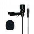 Hands-free Mini Wired Condenser Microphone Clip-on Lapel Lavalier Microphone 4