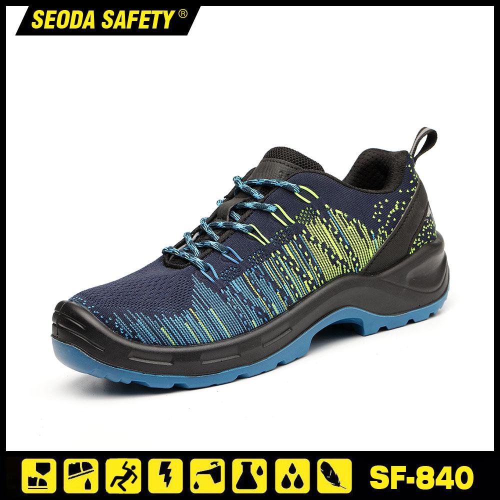 Flyknit Fabric PU Sole Safety Work Boots with Safety Toe