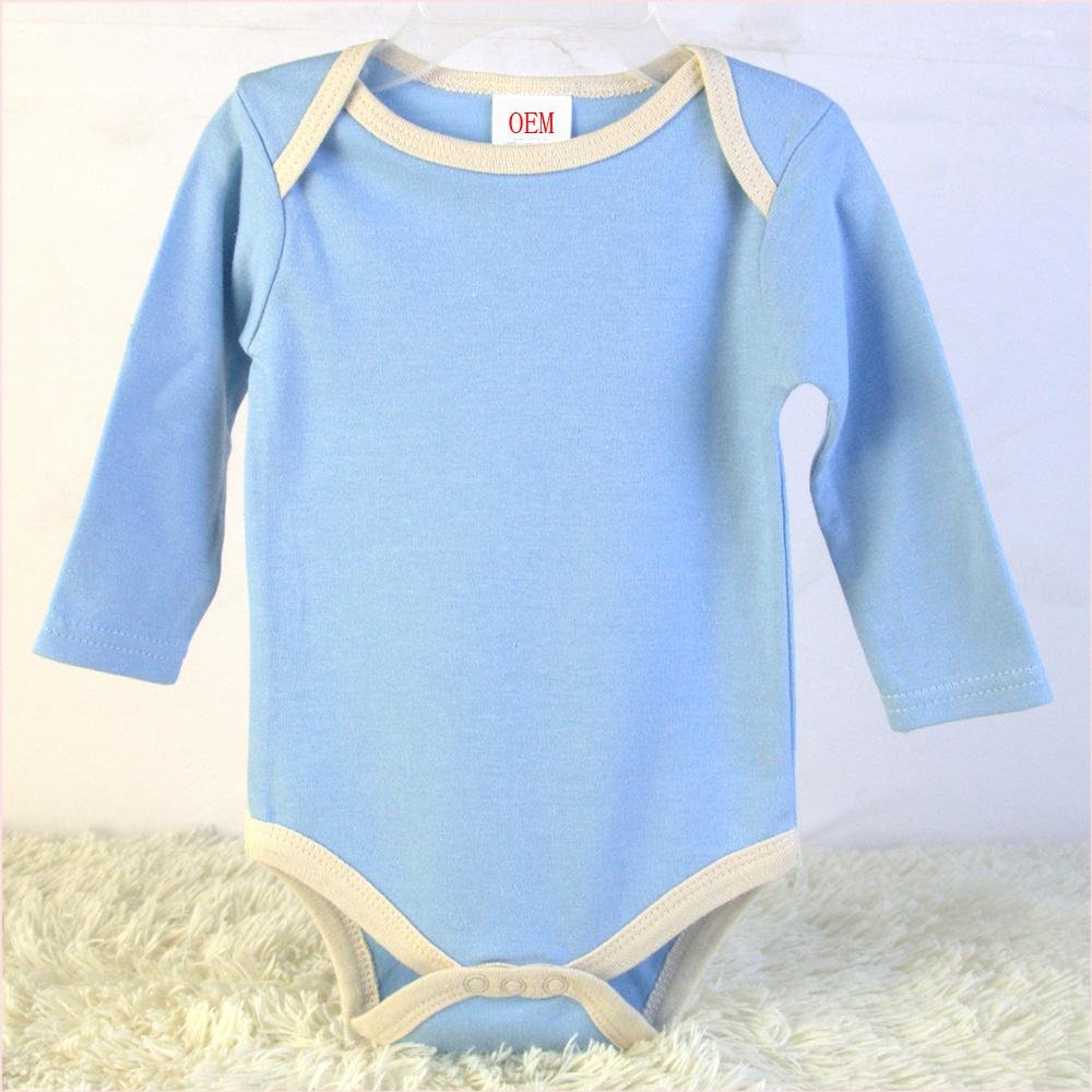 baby 3 pack long sleeve bodysuits OEM order China baby clothing factory 4