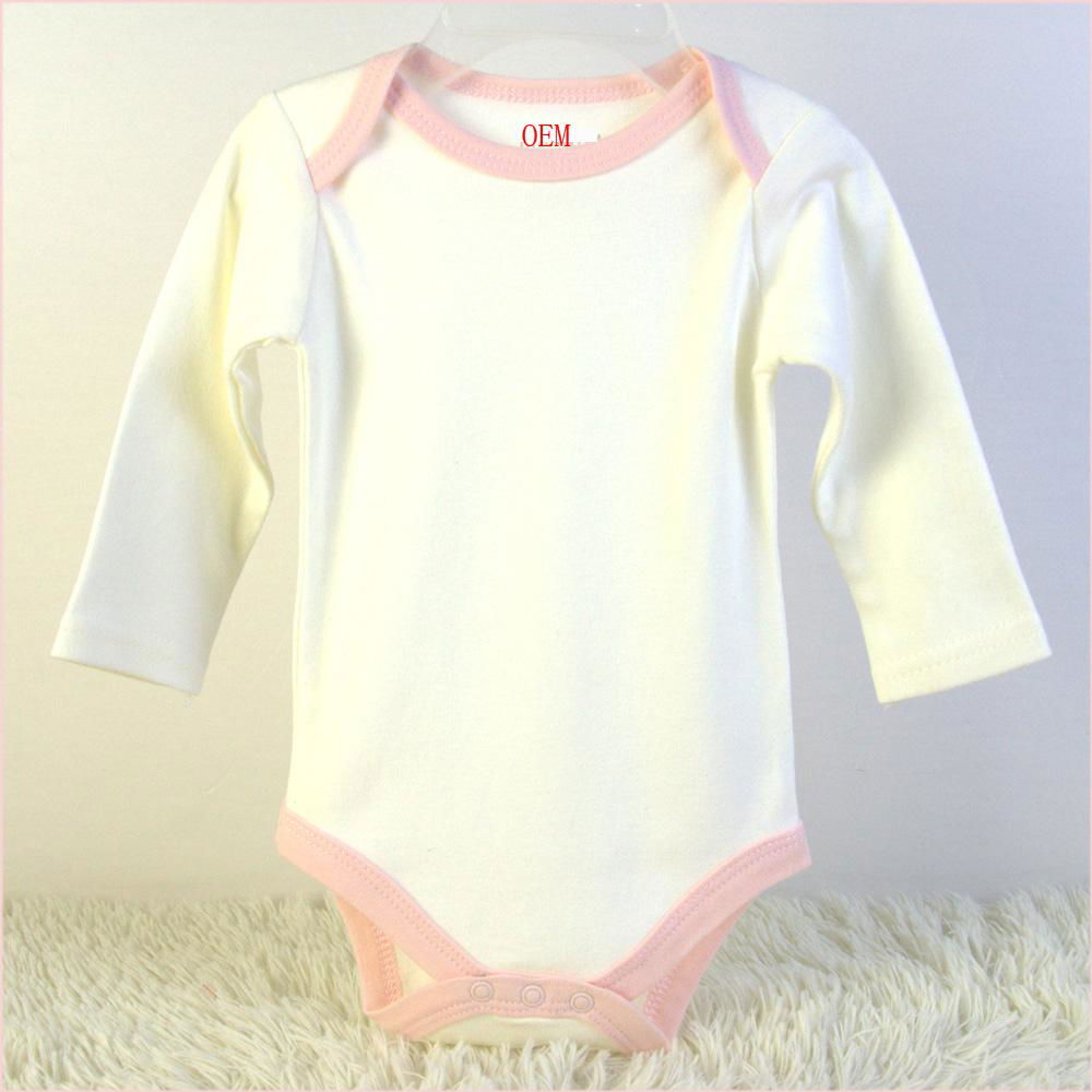 China baby products factory offer infant 4 pack long sleeve bodysuits  5