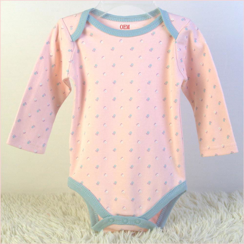 China baby products factory offer infant 4 pack long sleeve bodysuits  4