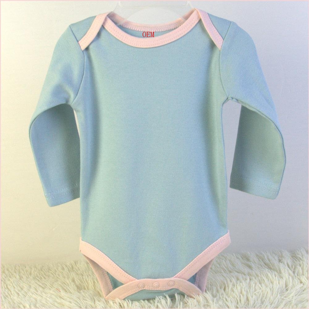 China baby products factory offer infant 4 pack long sleeve bodysuits  3