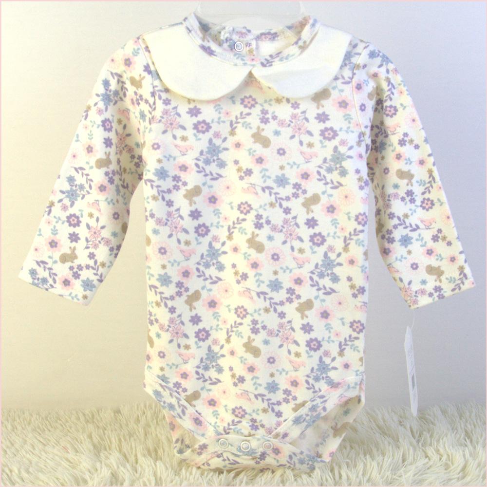 China baby products factory offer infant 4 pack long sleeve bodysuits  2