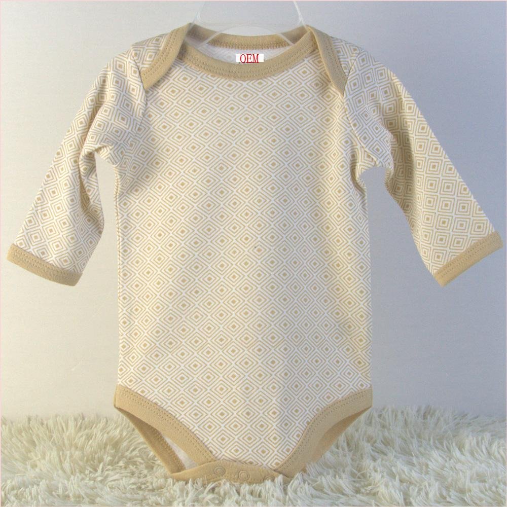 newborn baby 5 pack long sleeve bodysuits China baby garments OEM factory  2