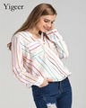 Long Sleeve Feminine Striped Shirt 1