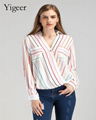 Long Sleeve Feminine Striped Shirt 3