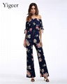 Floral Printed Off Shoulder Jumpsuit 1