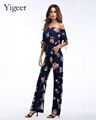 Floral Printed Off Shoulder Jumpsuit 3