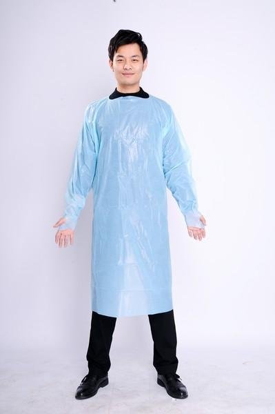 High Quality Medical disposable CPE Protective Gown Impervious