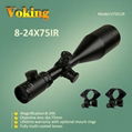 Voking 8-24X75 IR tactical rifle scope magnifier scope with your own APP 2