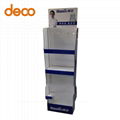 Portable Installation Cardboard 3-Tiers Display Rack for Beverage Sale  3