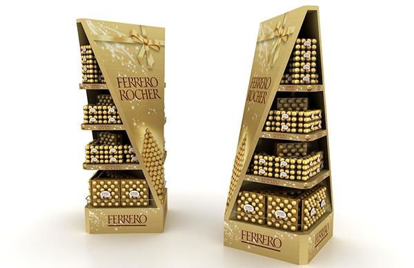 Ferrrero Chocolate Promote Free-standing Cardboard Display Stands 4
